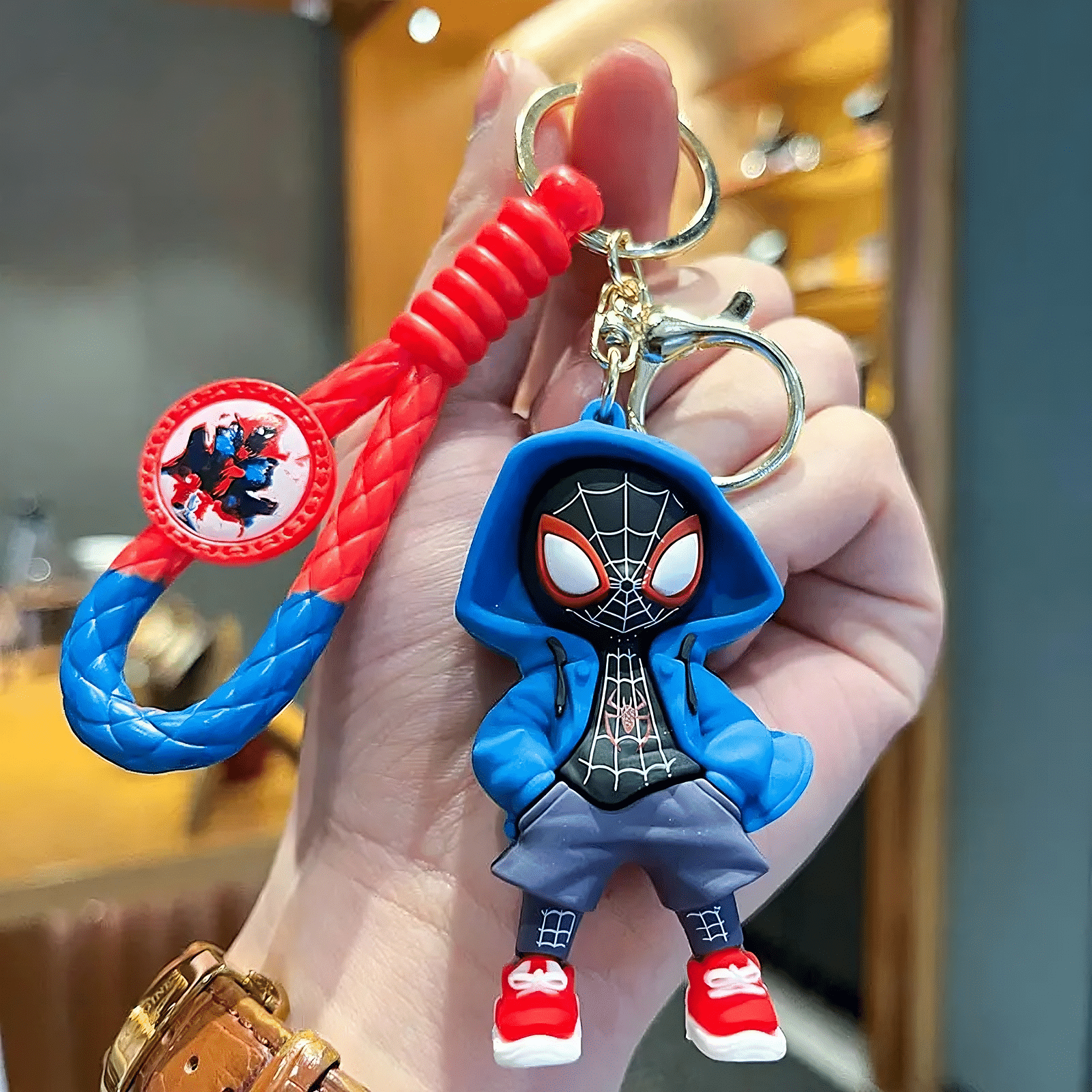     			GT Gala Time Spiderman 3D Silicone Cartoon Keychains Bag Charm for Boys Girls Key Chain