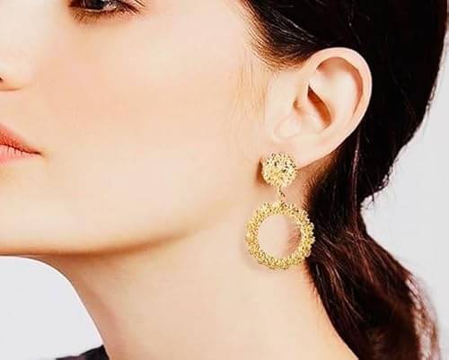     			Next Tech Step gold Drop Earrings ( Pack of 1 )