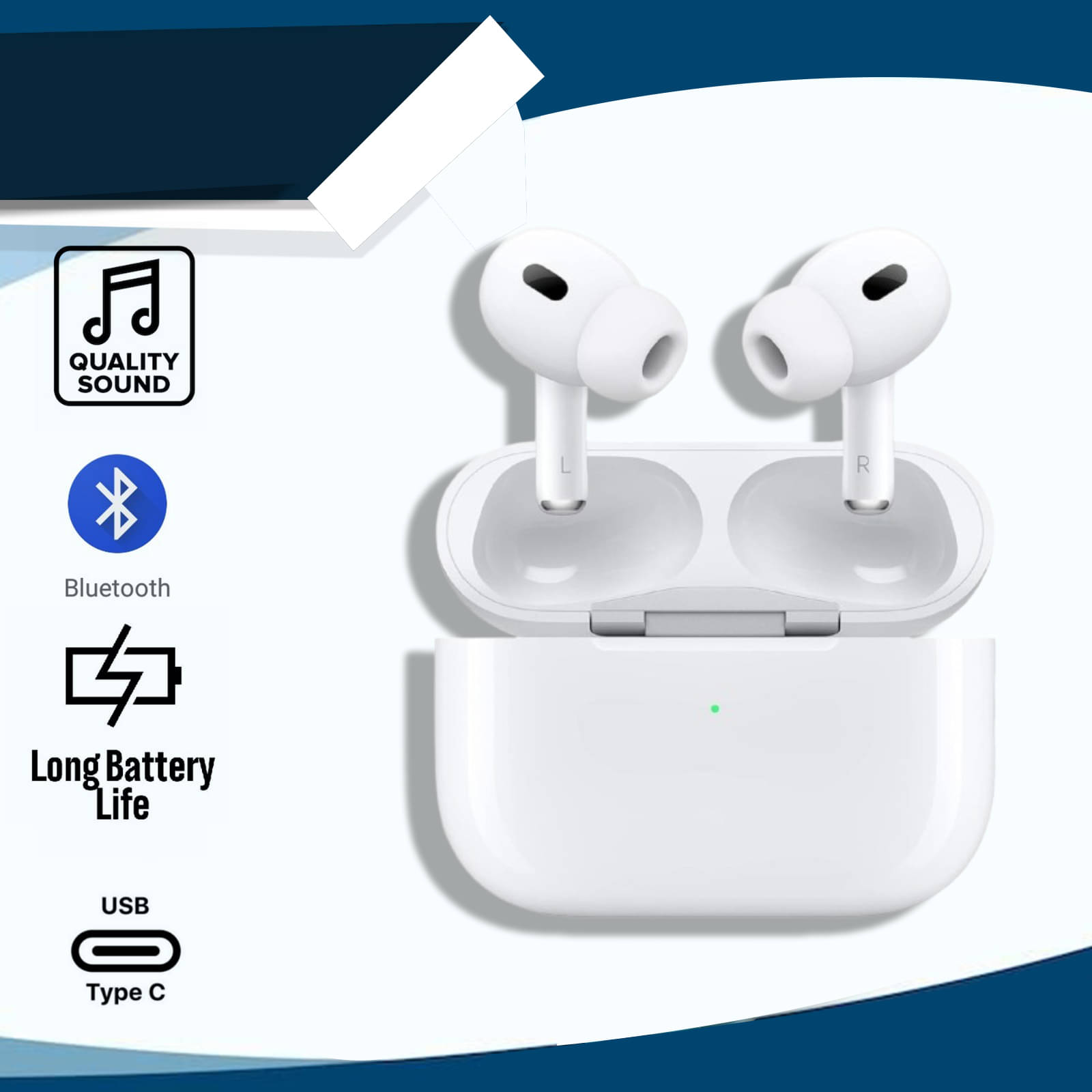     			SKIN SMOOTHIE Premium  Earbuds In Ear TWS White