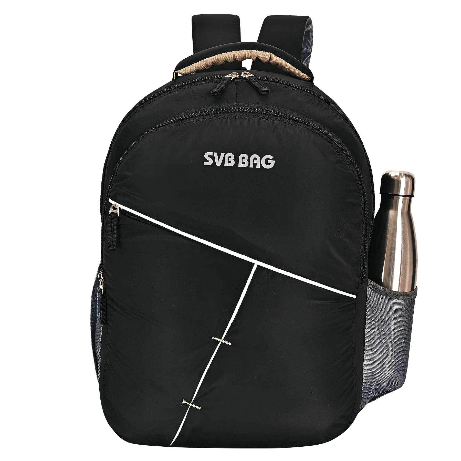     			SVB BAG 40 Ltrs Polyester Backpack *For Boys & Girls ( Black )