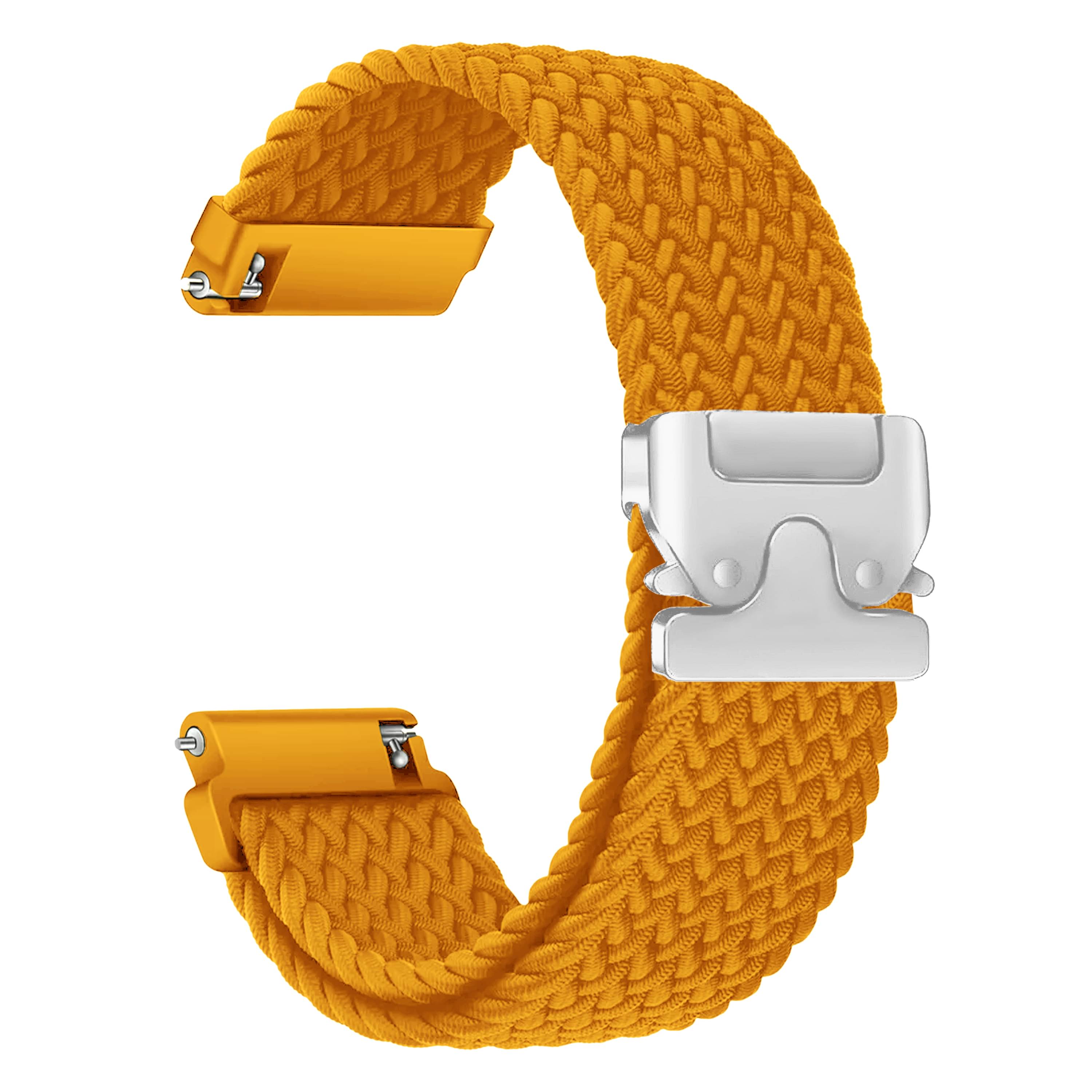 ACM Watch Strap Woven Braided Clipper 22mm compatible with Fire-Boltt Avalanche Bsw152 Smartwatch Adjustable Belt Band Orange ACM Watch Strap Woven Braided Clipper 22mm compatible with Fire-Boltt Avalanche Bsw152 Smartwatch Adjustable Belt Band Orange