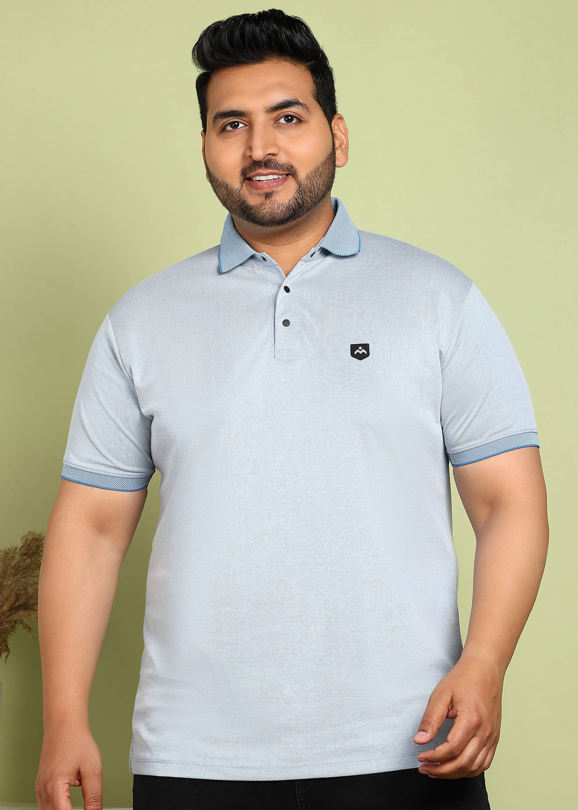 ADWYN PETER Pack of 1 Cotton Regular Fit Solid Half Sleeves Men's Polo T Shirt ( Sky Blue ) ADWYN PETER Pack of 1 Cotton Regular Fit Solid Half Sleeves Men's Polo T Shirt ( Sky Blue )