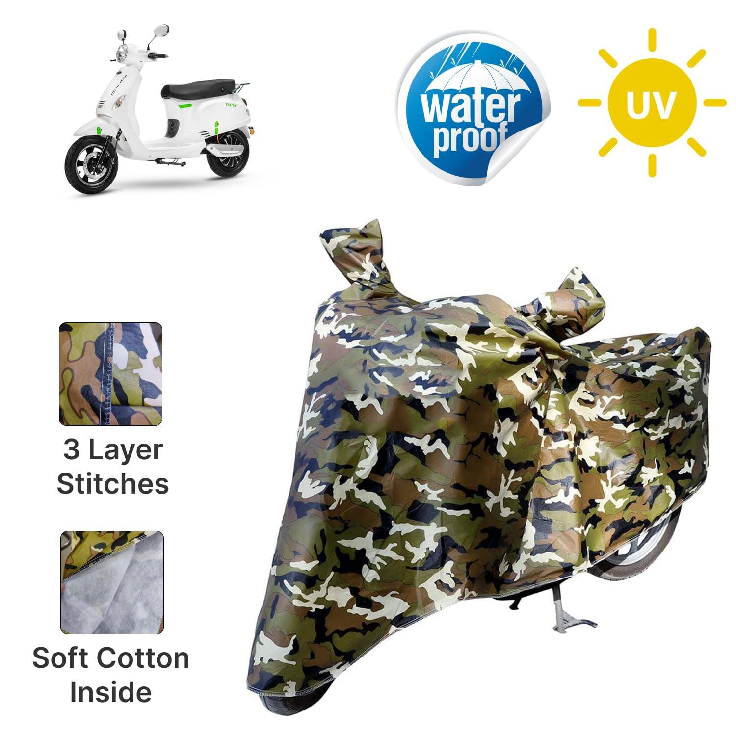 AKSMIT Bike Body Cover for Kinetic Green Flex Jungle (Pack of 1) AKSMIT Bike Body Cover for Kinetic Green Flex Jungle (Pack of 1)