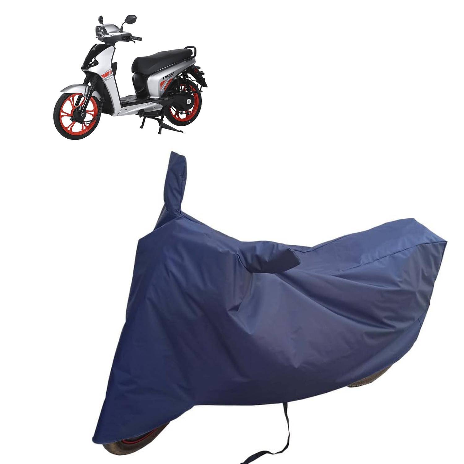 AKSMIT Bike Body Cover for BGauss RUV 350 Navy Blue (Pack of 1)     			AKSMIT Bike Body Cover for BGauss RUV 350 Navy Blue (Pack of 1)