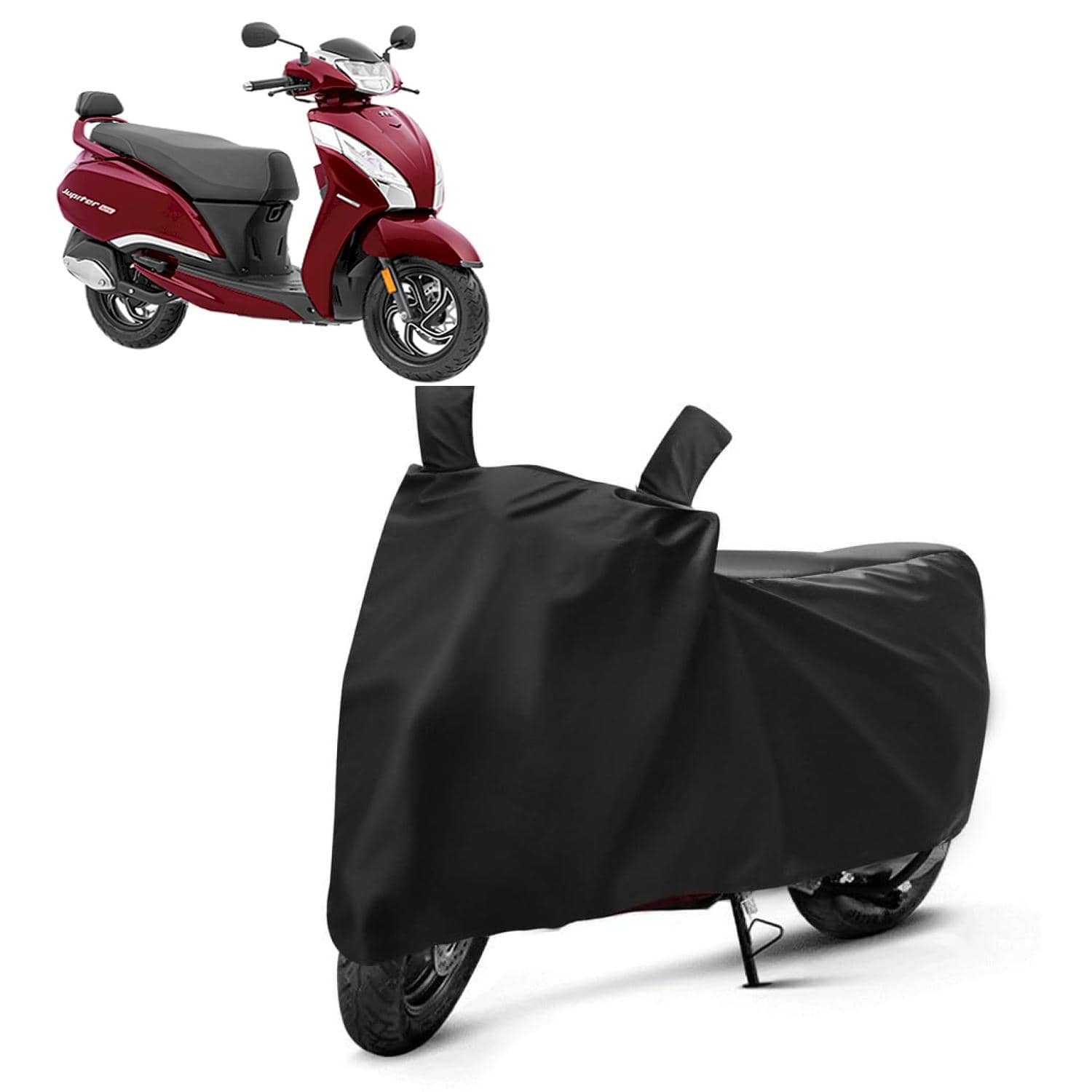 AKSMIT Bike Body Cover for TVS Jupiter 125 Black (Pack of 1)