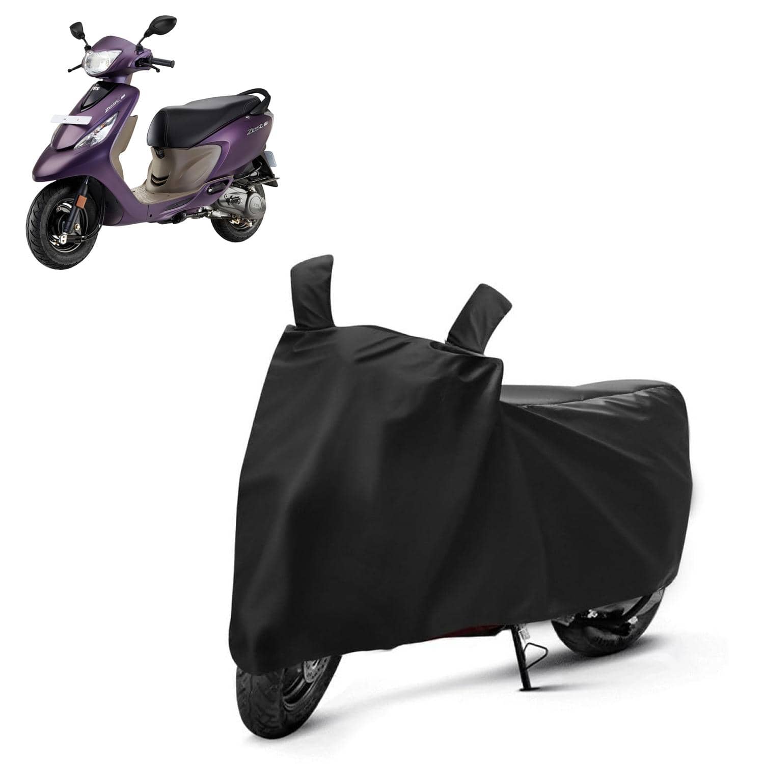 AKSMIT Bike Body Cover for TVS Zest 110 Black (Pack of 1)