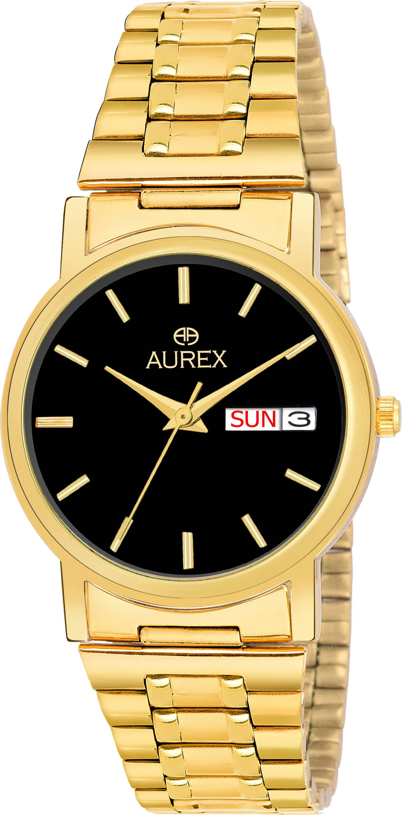     			AUREX Gold Stainless Steel Analog Men's Watch