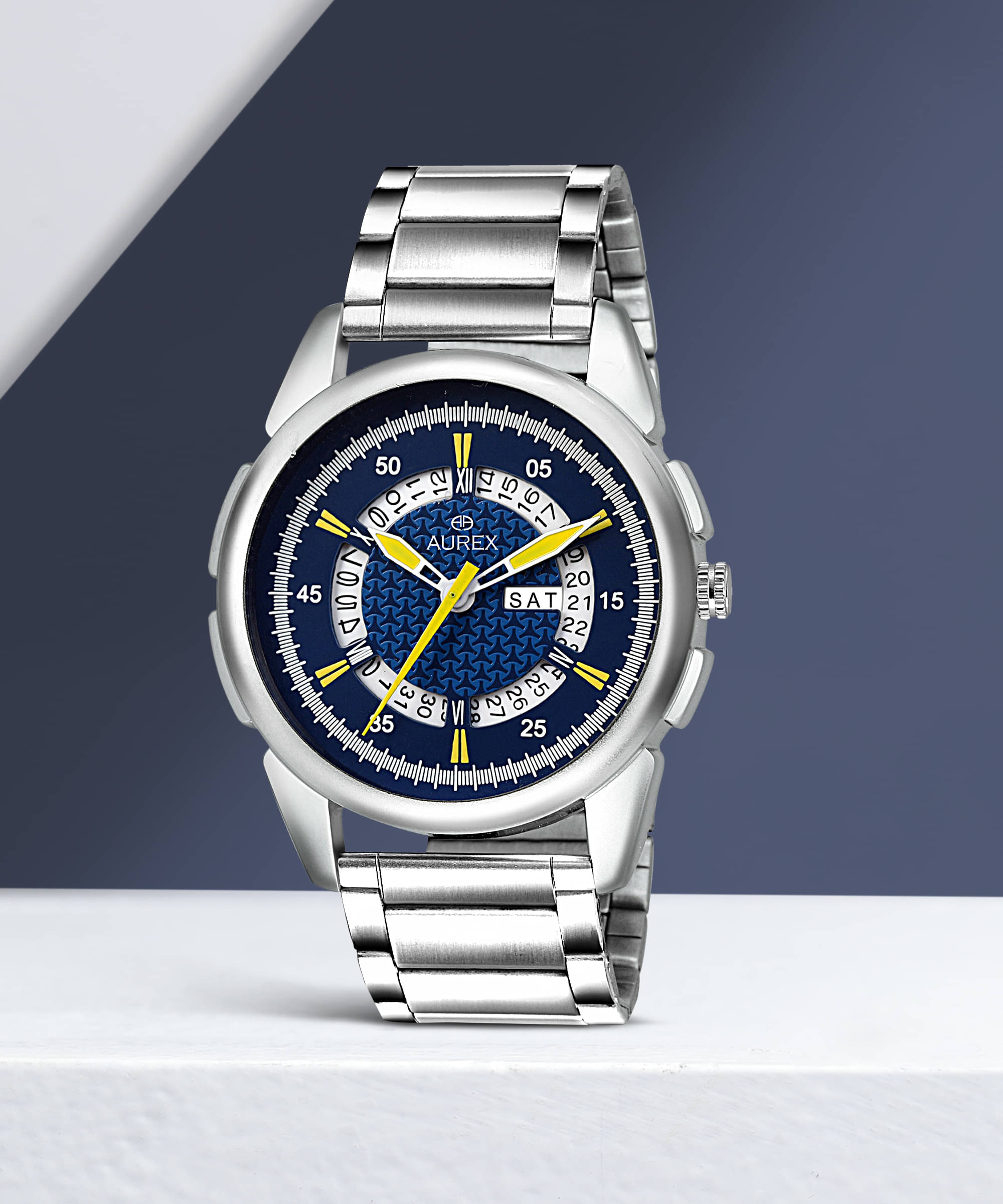 AUREX Silver Stainless Steel Analog Men's Watch AUREX Silver Stainless Steel Analog Men's Watch