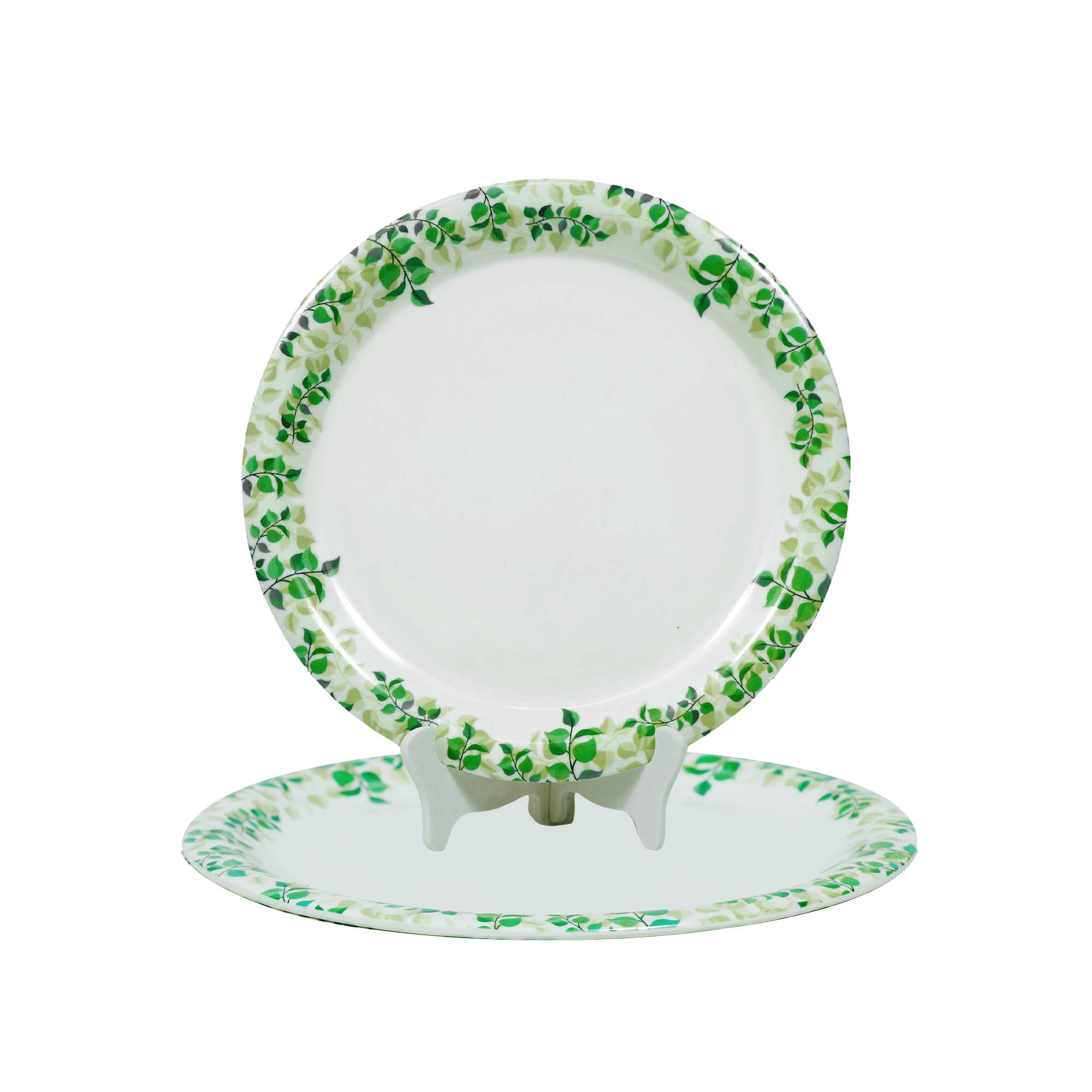 AURKA 2 Pcs Melamine White Full Plate AURKA 2 Pcs Melamine White Full Plate