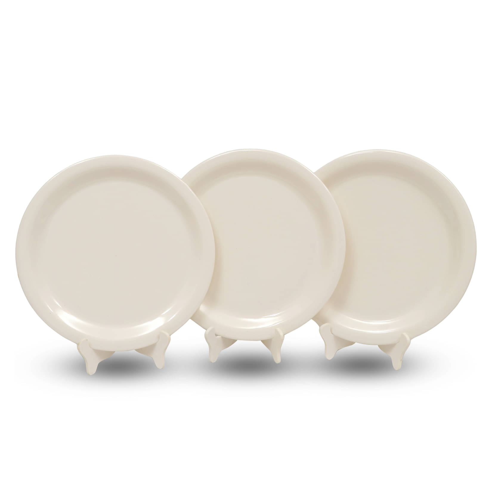 AURKA 3 Pcs Melamine White Full Plate AURKA 3 Pcs Melamine White Full Plate