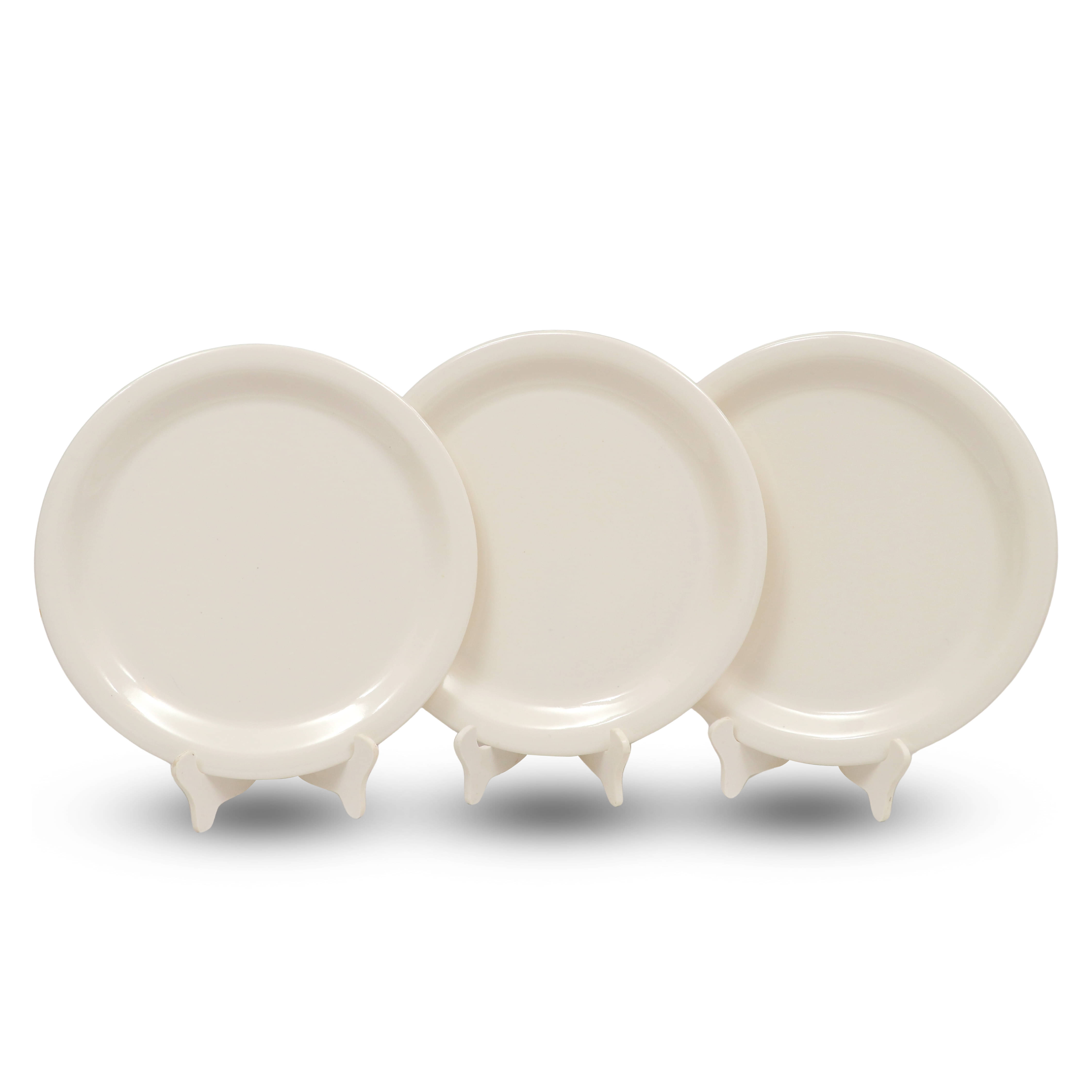 AURKA 3 Pcs Melamine White Full Plate AURKA 3 Pcs Melamine White Full Plate