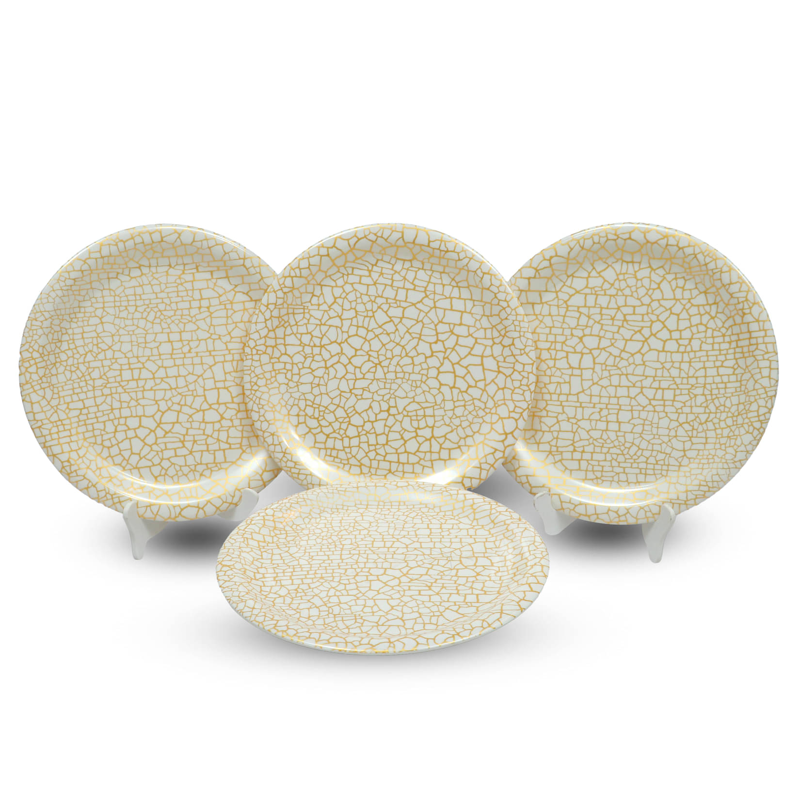 AURKA 4 Pcs Melamine Gold Full Plate     			AURKA 4 Pcs Melamine Gold Full Plate