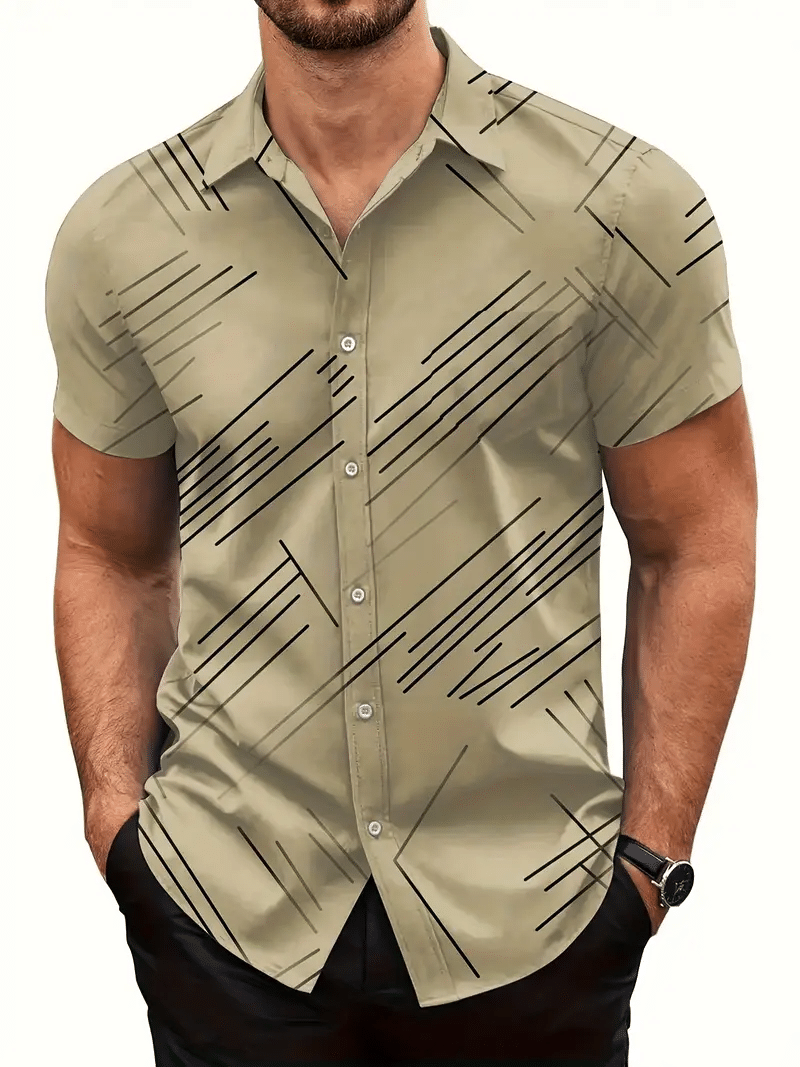 BEAUE Poly Cotton Regular Fit Printed Half Sleeves Men's Casual Shirt - Cream ( Pack of 1 ) BEAUE Poly Cotton Regular Fit Printed Half Sleeves Men's Casual Shirt - Cream ( Pack of 1 )