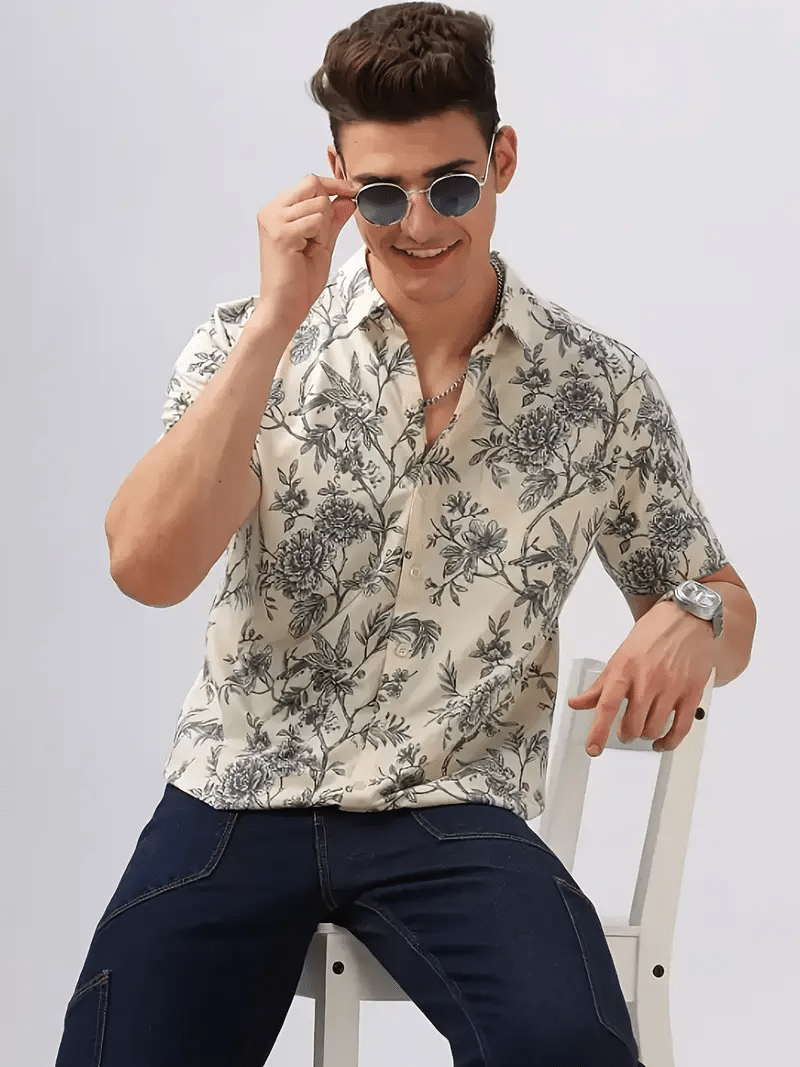 BEAUE Poly Cotton Regular Fit Printed Half Sleeves Men's Casual Shirt - Multi ( Pack of 1 ) BEAUE Poly Cotton Regular Fit Printed Half Sleeves Men's Casual Shirt - Multi ( Pack of 1 )