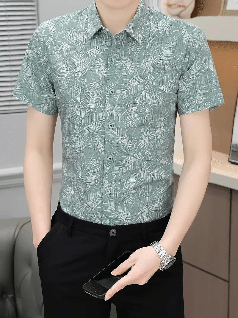 BEAUE Poly Cotton Regular Fit Printed Half Sleeves Men's Casual Shirt - Green ( Pack of 1 )     			BEAUE Poly Cotton Regular Fit Printed Half Sleeves Men's Casual Shirt - Green ( Pack of 1 )