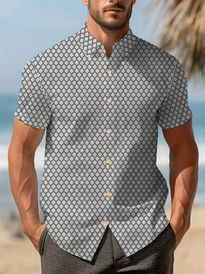 BEAUE Poly Cotton Regular Fit Printed Half Sleeves Men's Casual Shirt - Grey ( Pack of 1 ) BEAUE Poly Cotton Regular Fit Printed Half Sleeves Men's Casual Shirt - Grey ( Pack of 1 )