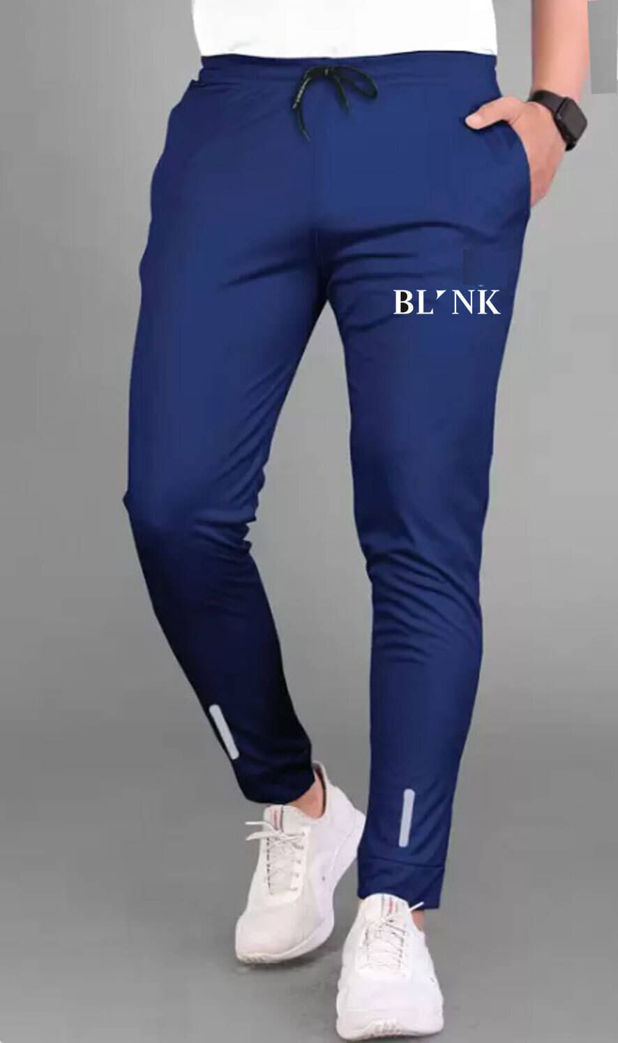 BLYNK Blue Lycra Men's Trackpants ( Pack of 1 ) BLYNK Blue Lycra Men's Trackpants ( Pack of 1 )