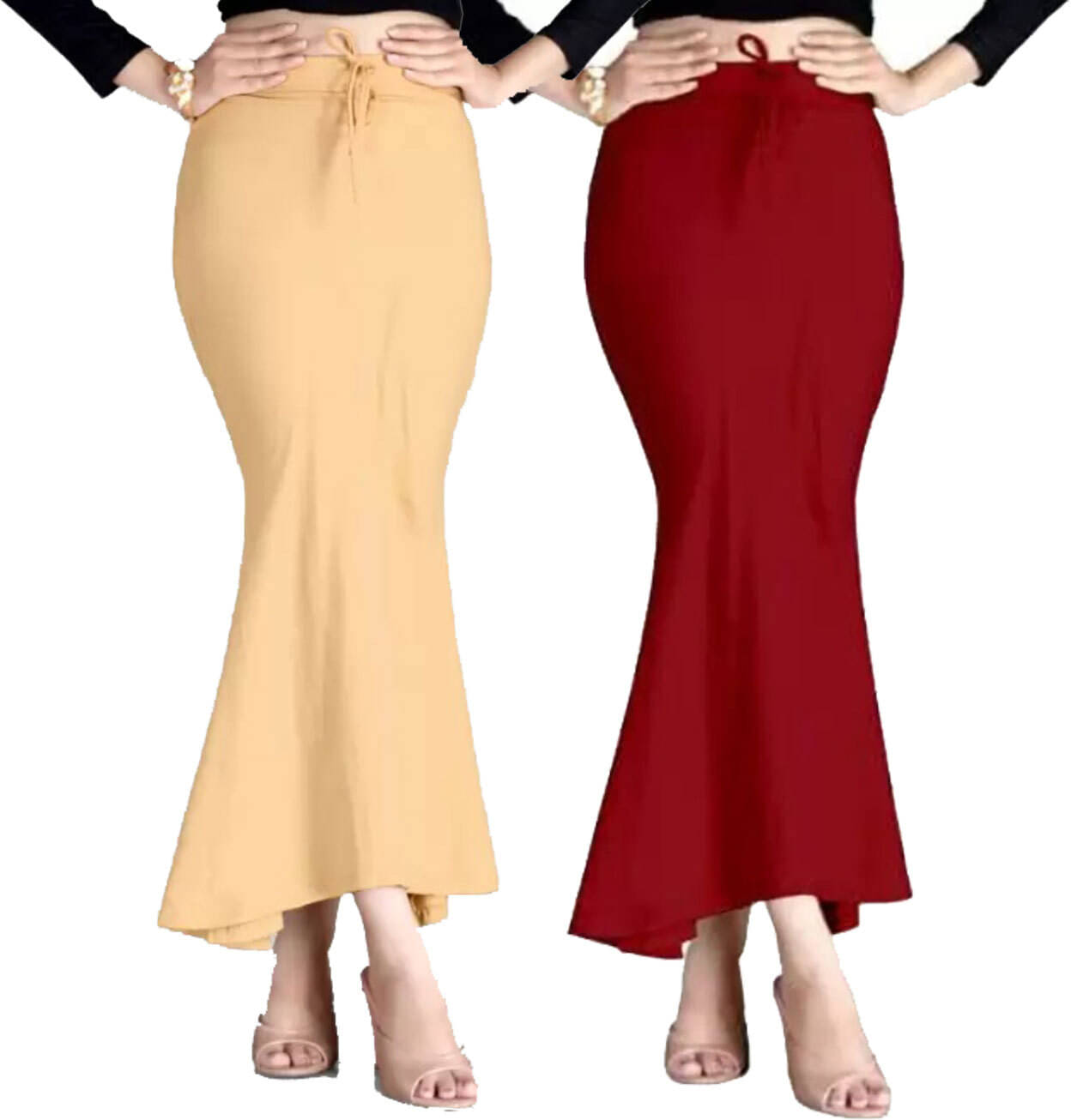     			BLYNK Multicoloured Lycra Petticoat - Pack of 2