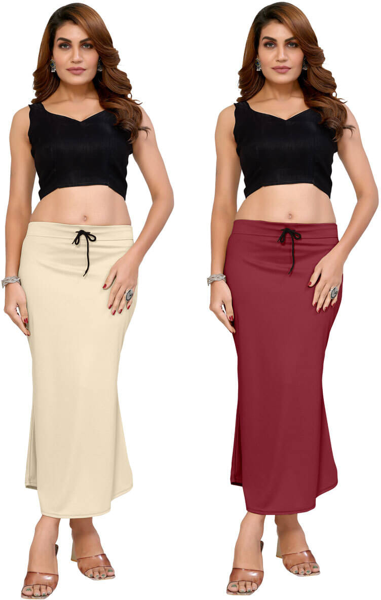 BLYNK Multicoloured Lycra Petticoat - Pack of 2     			BLYNK Multicoloured Lycra Petticoat - Pack of 2