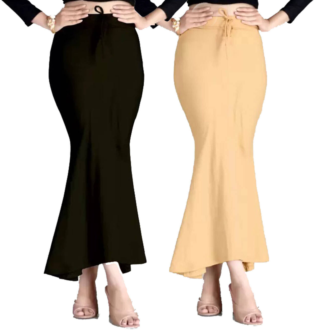     			BLYNK Multicoloured Lycra Petticoat - Pack of 2
