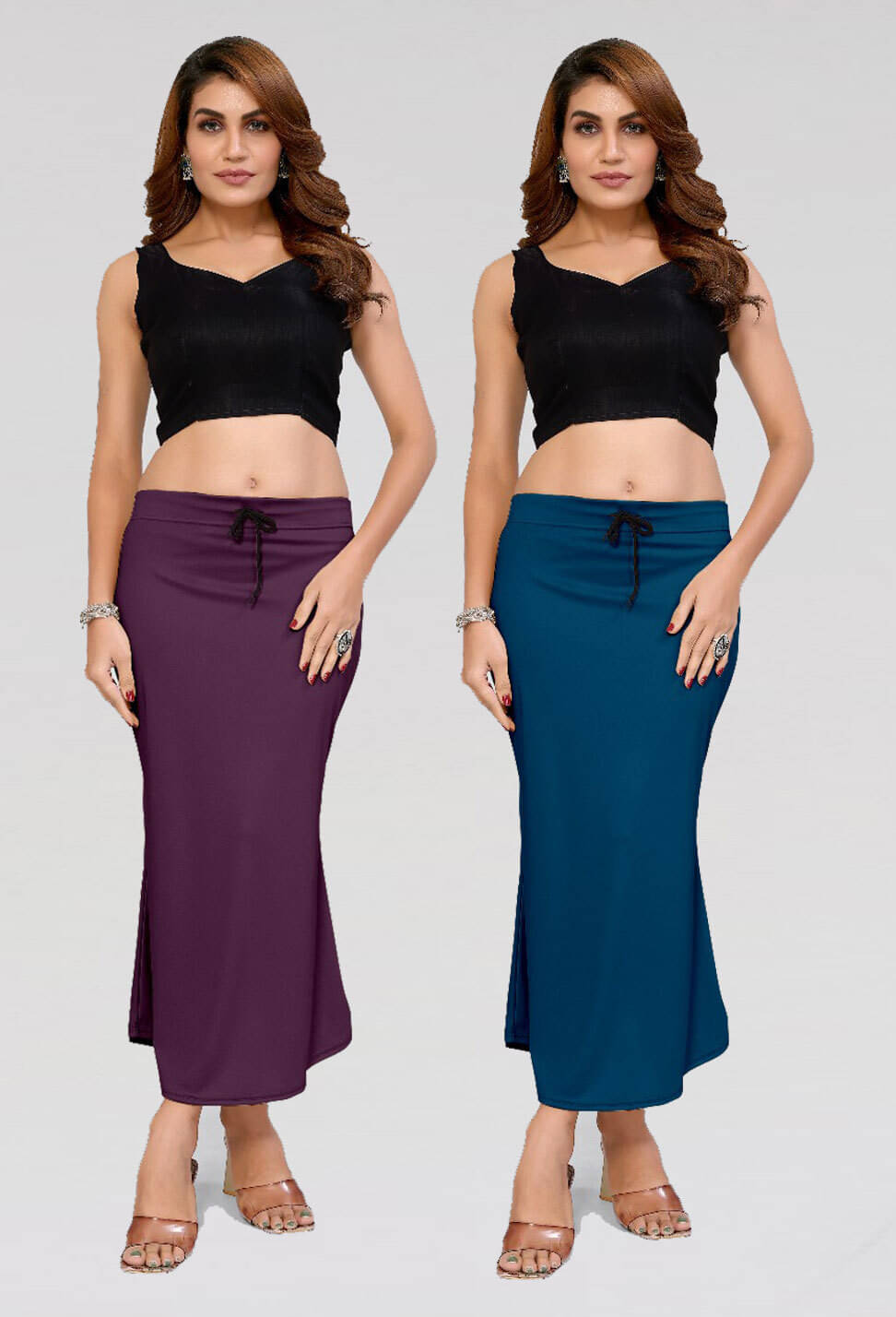     			BLYNK Multicoloured Lycra Petticoat - Pack of 2