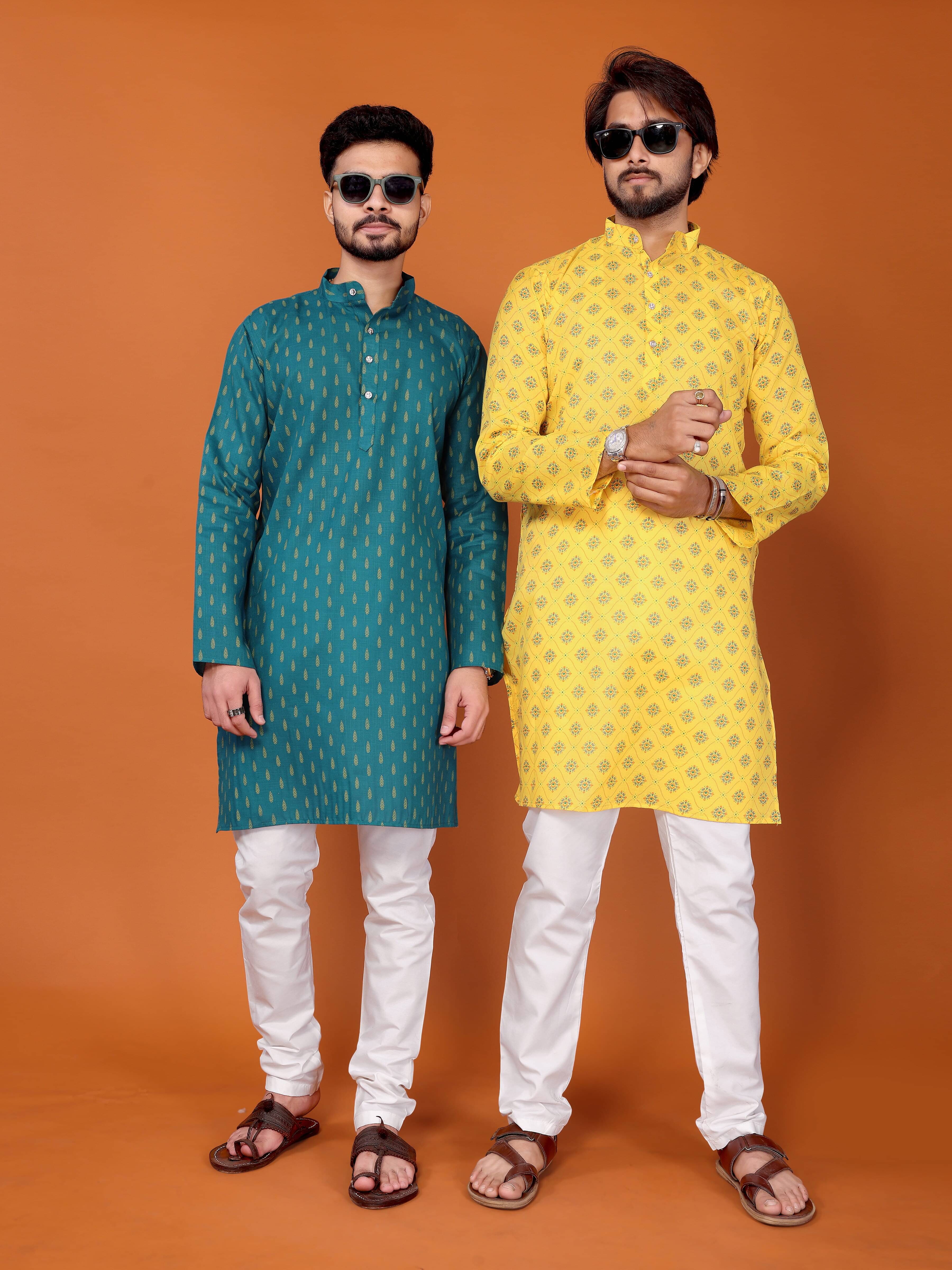 BLYNK Muticolor Cotton Blend Men's Regular Kurta ( Pack of 2 ) BLYNK Muticolor Cotton Blend Men's Regular Kurta ( Pack of 2 )