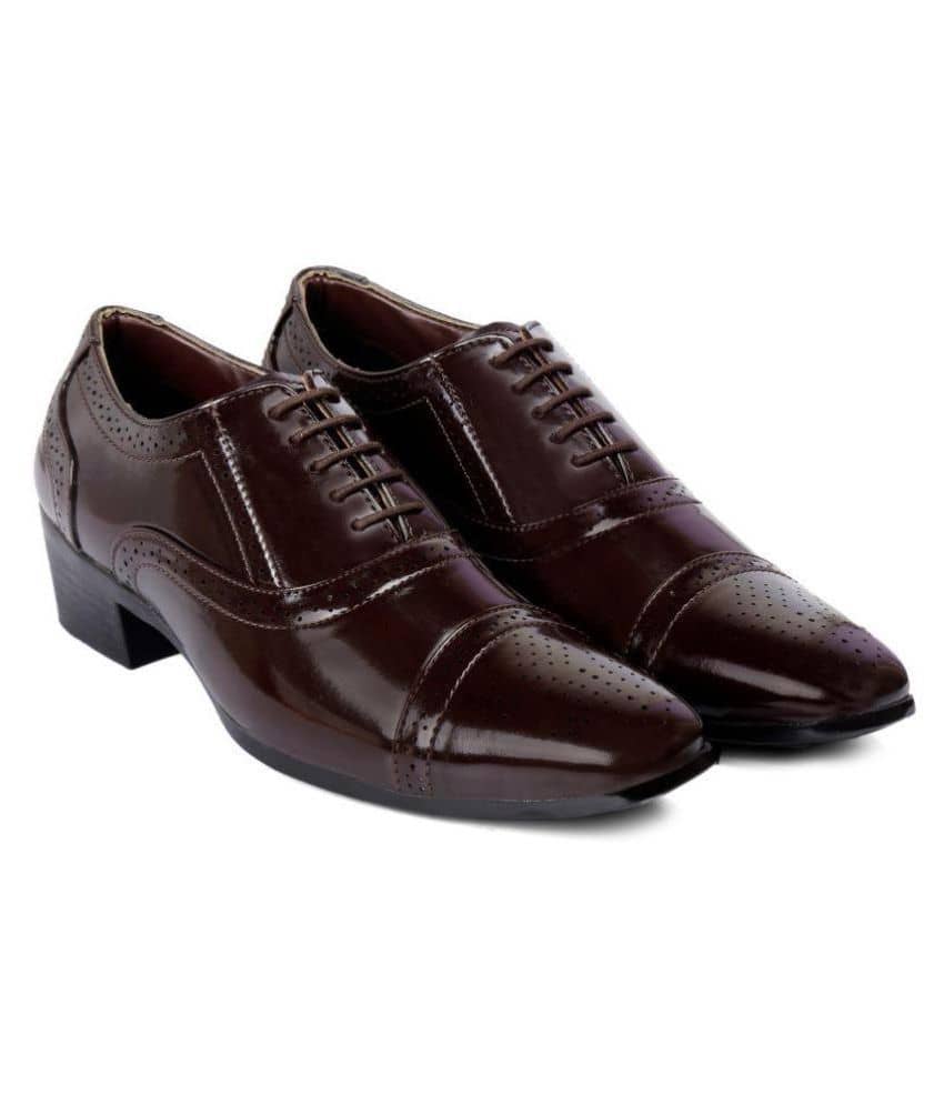 BXXY Height Increasing Semi Brogue Brown Men's Lifestyle Shoes - Casual Shoes | Buy online on ZillyBuy