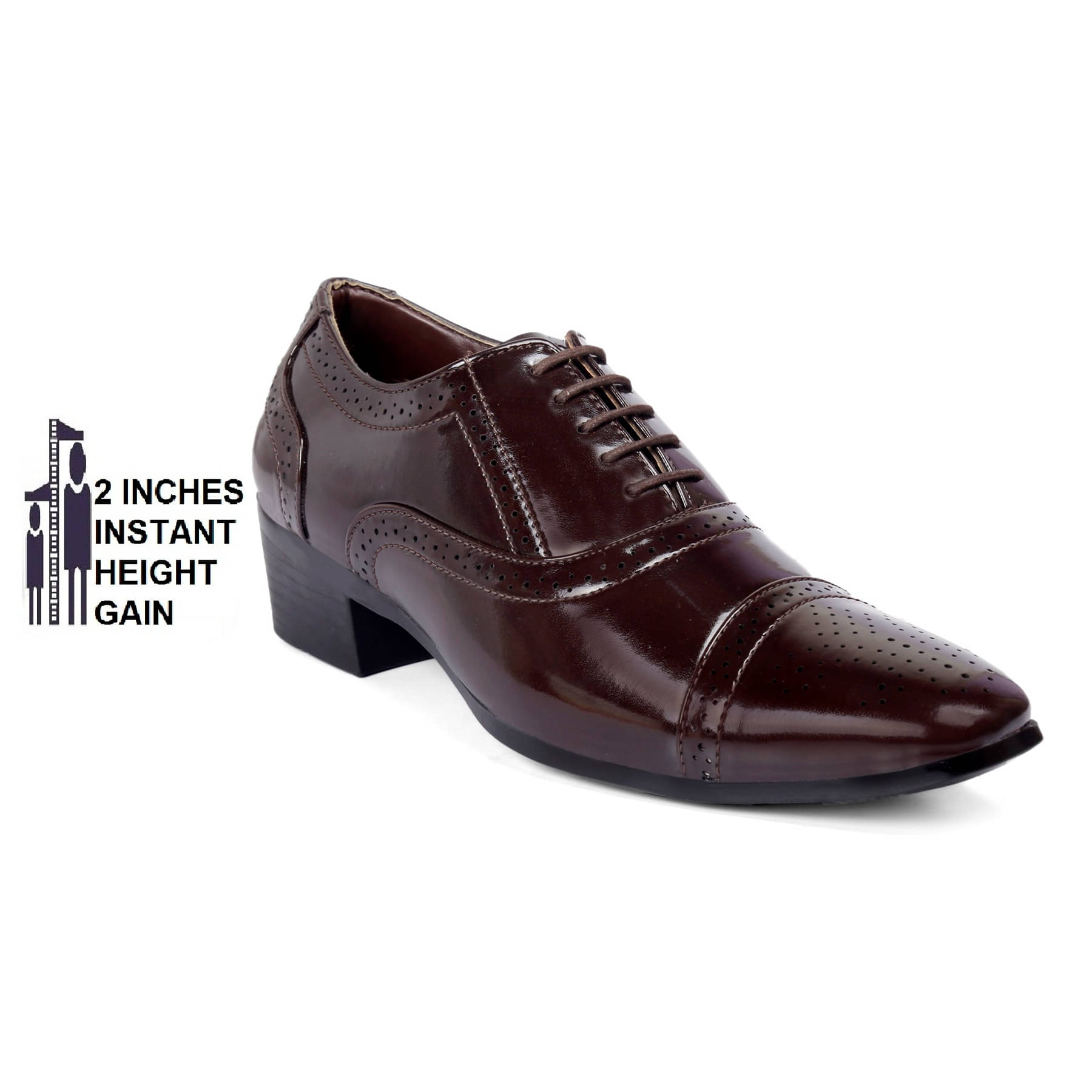     			BXXY Height Increasing Semi Brogue Brown Men's Lifestyle Shoes