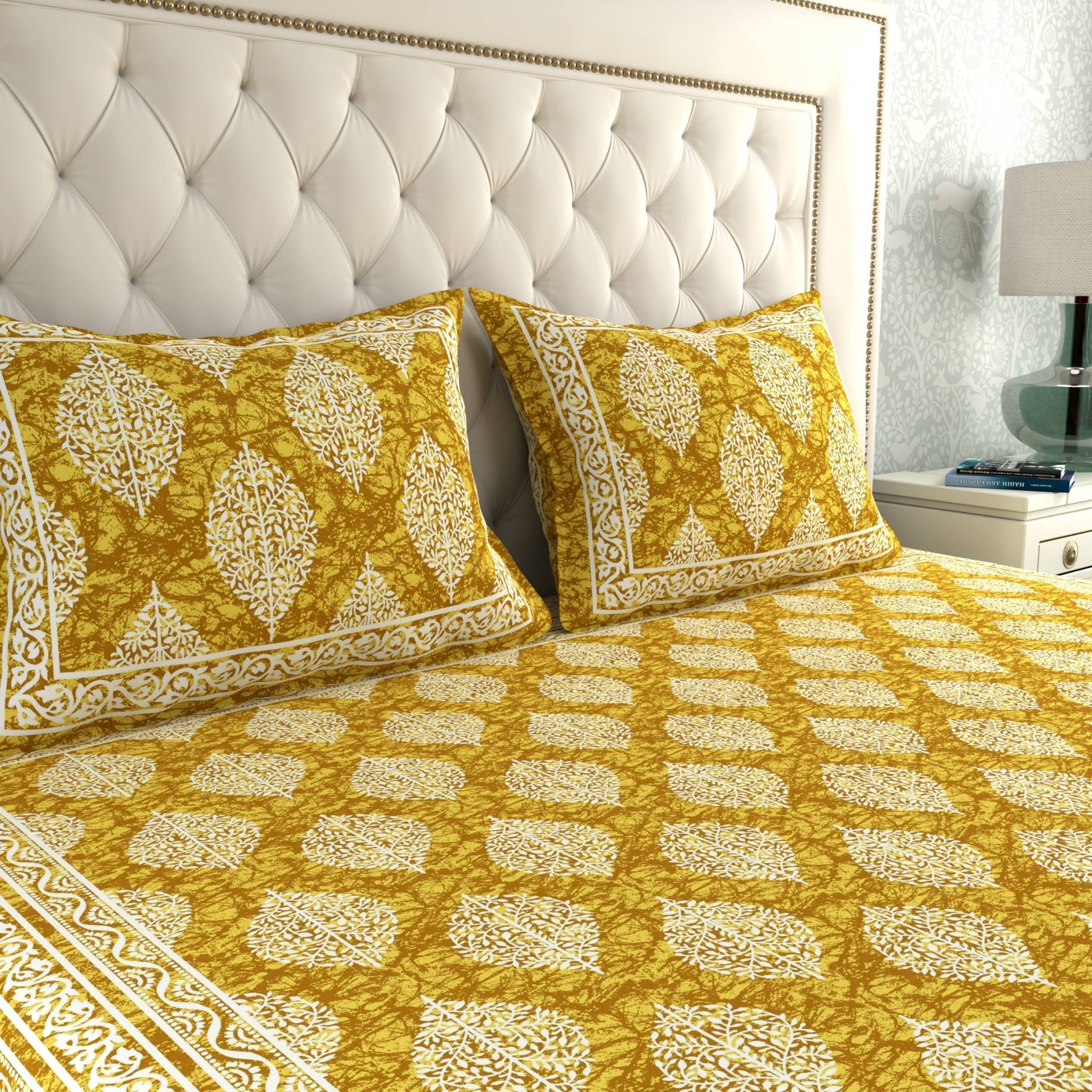 CLOTHOLOGY Cotton 1 Double Bedsheet with 2 Pillow Covers ( Orange ) CLOTHOLOGY Cotton 1 Double Bedsheet with 2 Pillow Covers ( Orange )