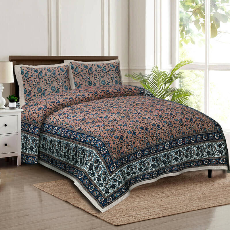 CLOTHOLOGY Cotton 1 Double King Bedsheet with 2 Pillow Covers ( Multicolor ) CLOTHOLOGY Cotton 1 Double King Bedsheet with 2 Pillow Covers ( Multicolor )