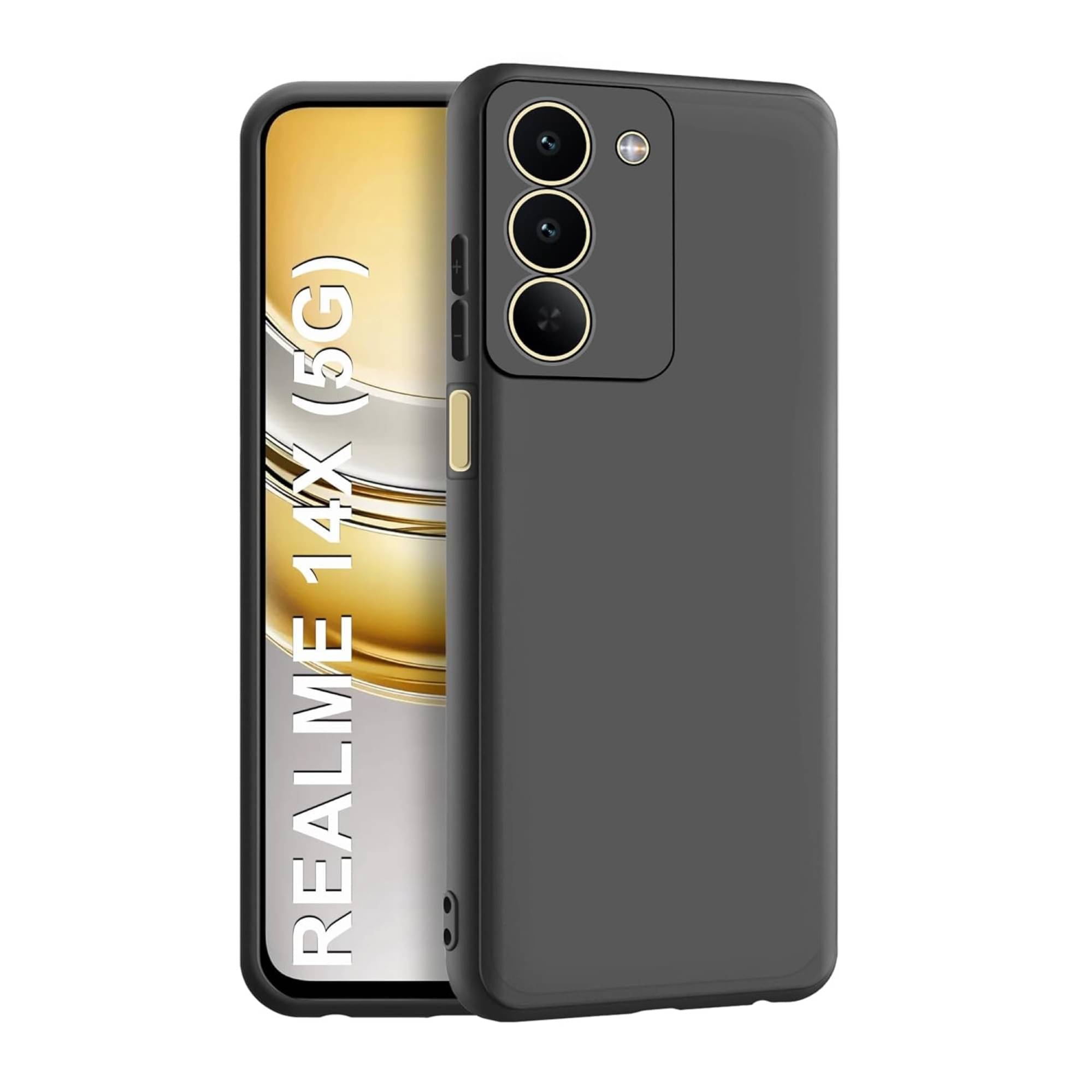     			Case Vault Covers Silicon Soft cases Compatible For Silicon Realme 14x 5G ( )