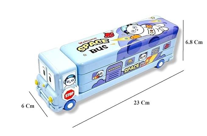    			ECLET SET OF 1 BUS SHAPE GEOMETRY Stationary Bus Art Metal GEOMETRY Box  (Set of 1, Blue)