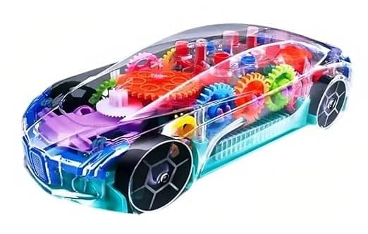 ECLET Transparent Toy Car 3D Display360 Degree Rotating LED Lights and Music for Kids (Multicolor) SET OF 1 ECLET Transparent Toy Car 3D Display360 Degree Rotating LED Lights and Music for Kids (Multicolor) SET OF 1