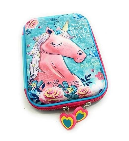     			ECLET pencil box unicorn Art EVA Pencil Box  (Set of 1, Multicolor)