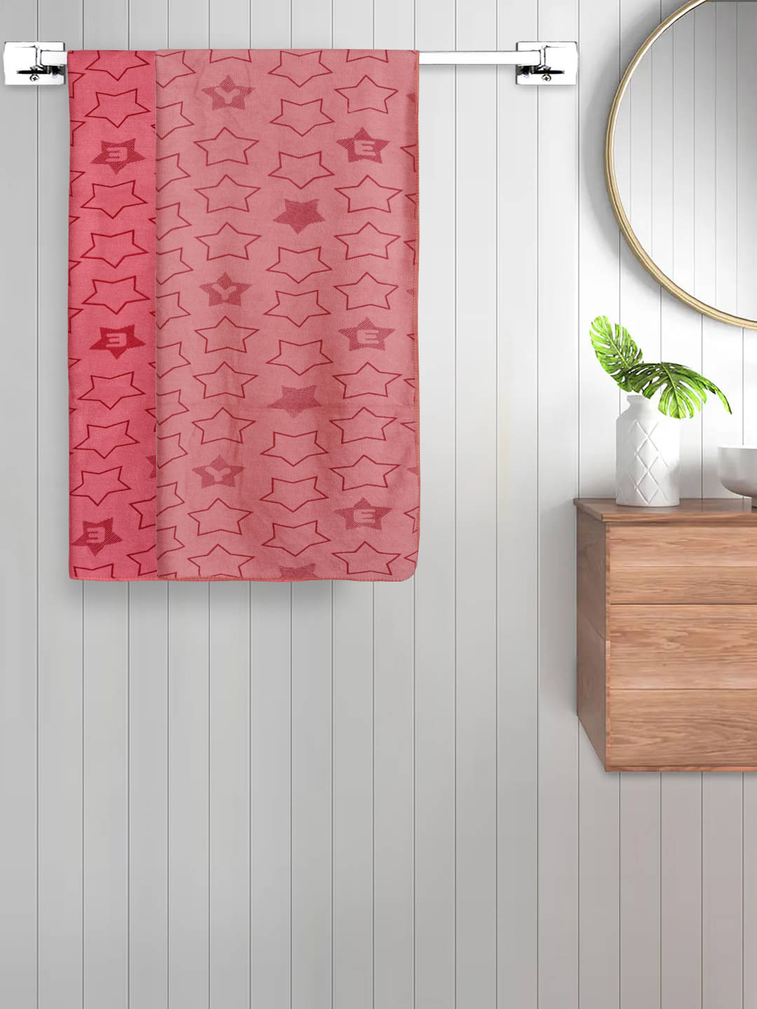    			FABINALIV Set of 2 Multi Cotton Bath Towels