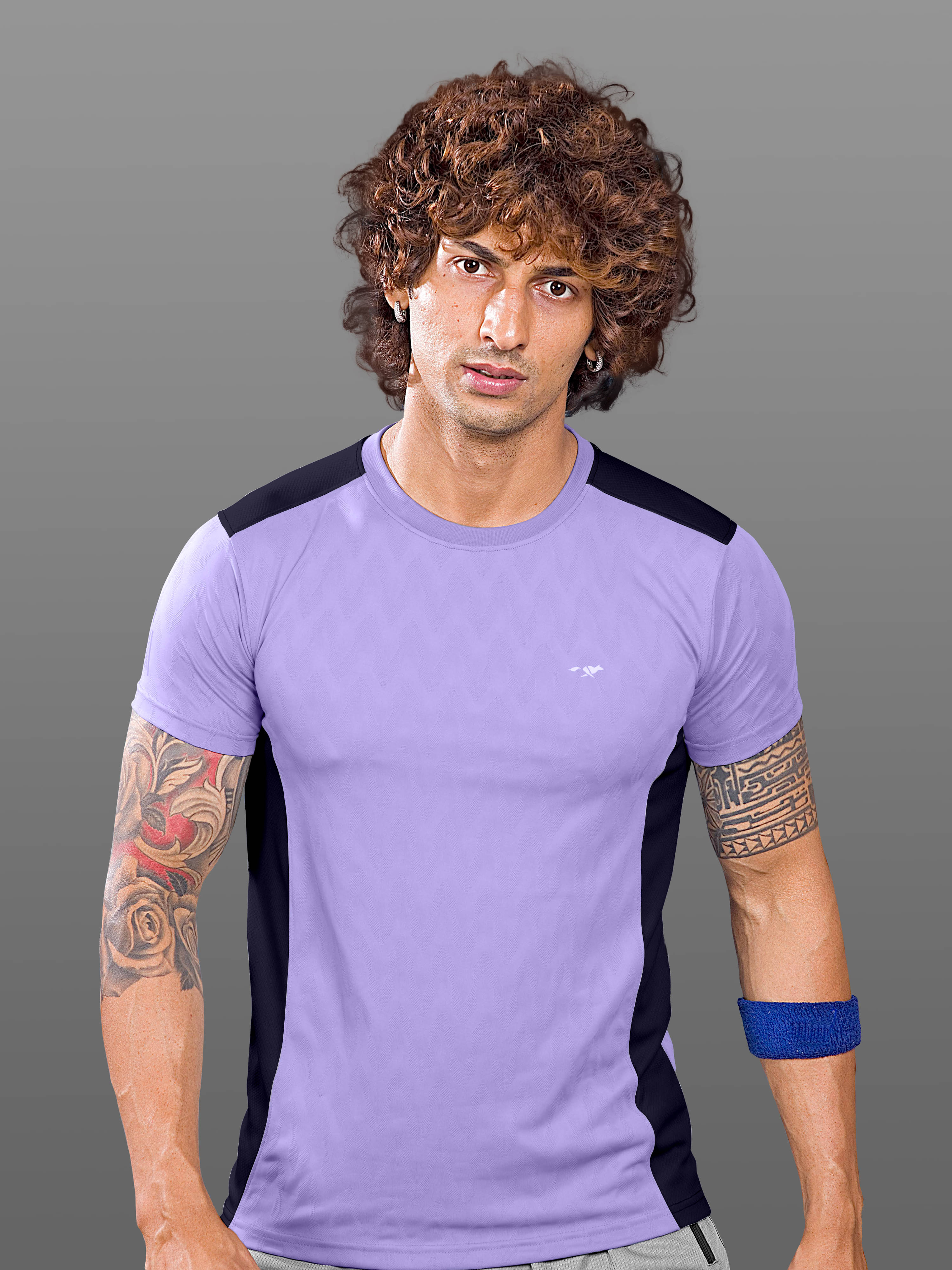 FROSEN FOX Polyester Regular Fit Self Design Half Sleeves Men's Round T-Shirt - Purple ( Pack of 1 ) FROSEN FOX Polyester Regular Fit Self Design Half Sleeves Men's Round T-Shirt - Purple ( Pack of 1 )