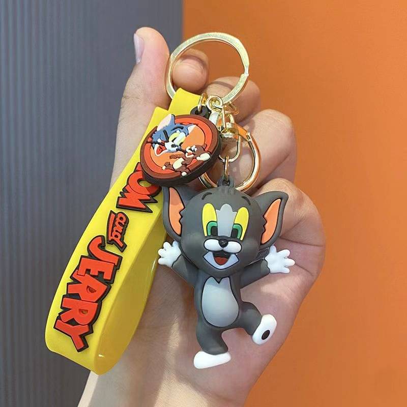 GT Gala Time Cute Tom Cartoon 3D Silicone Key Chain bag Charm For Girls and Woman Kids Key Chain GT Gala Time Cute Tom Cartoon 3D Silicone Key Chain bag Charm For Girls and Woman Kids Key Chain