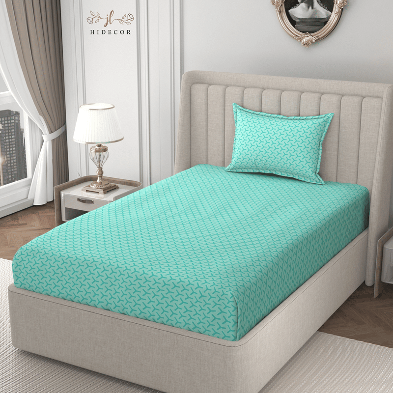 HIDECOR Microfiber 1 Single Bedsheet with 1 Pillow Cover ( Blue ) HIDECOR Microfiber 1 Single Bedsheet with 1 Pillow Cover ( Blue )