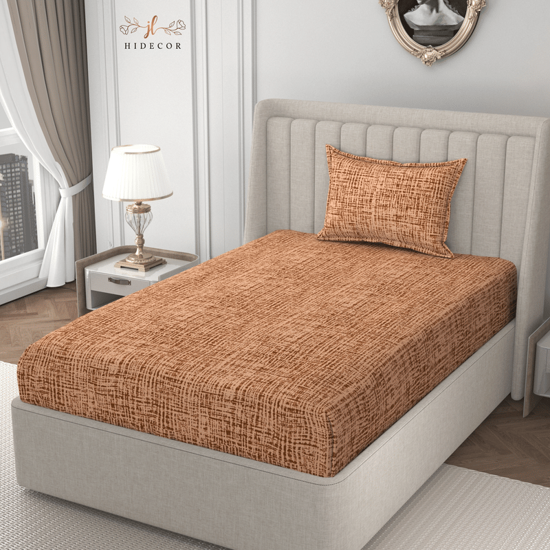 HIDECOR Microfiber 1 Single Bedsheet with 1 Pillow Cover ( Beige ) HIDECOR Microfiber 1 Single Bedsheet with 1 Pillow Cover ( Beige )