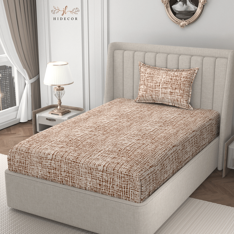 HIDECOR Microfiber 1 Single Bedsheet with 1 Pillow Cover ( Cream ) HIDECOR Microfiber 1 Single Bedsheet with 1 Pillow Cover ( Cream )