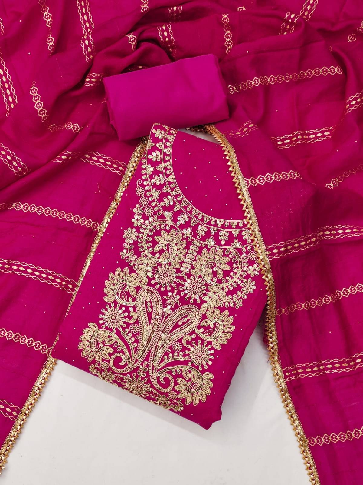 HL SILKMILLS Unstitched Georgette Embroidered Dress Material - Pink ( Pack of 1 ) HL SILKMILLS Unstitched Georgette Embroidered Dress Material - Pink ( Pack of 1 )