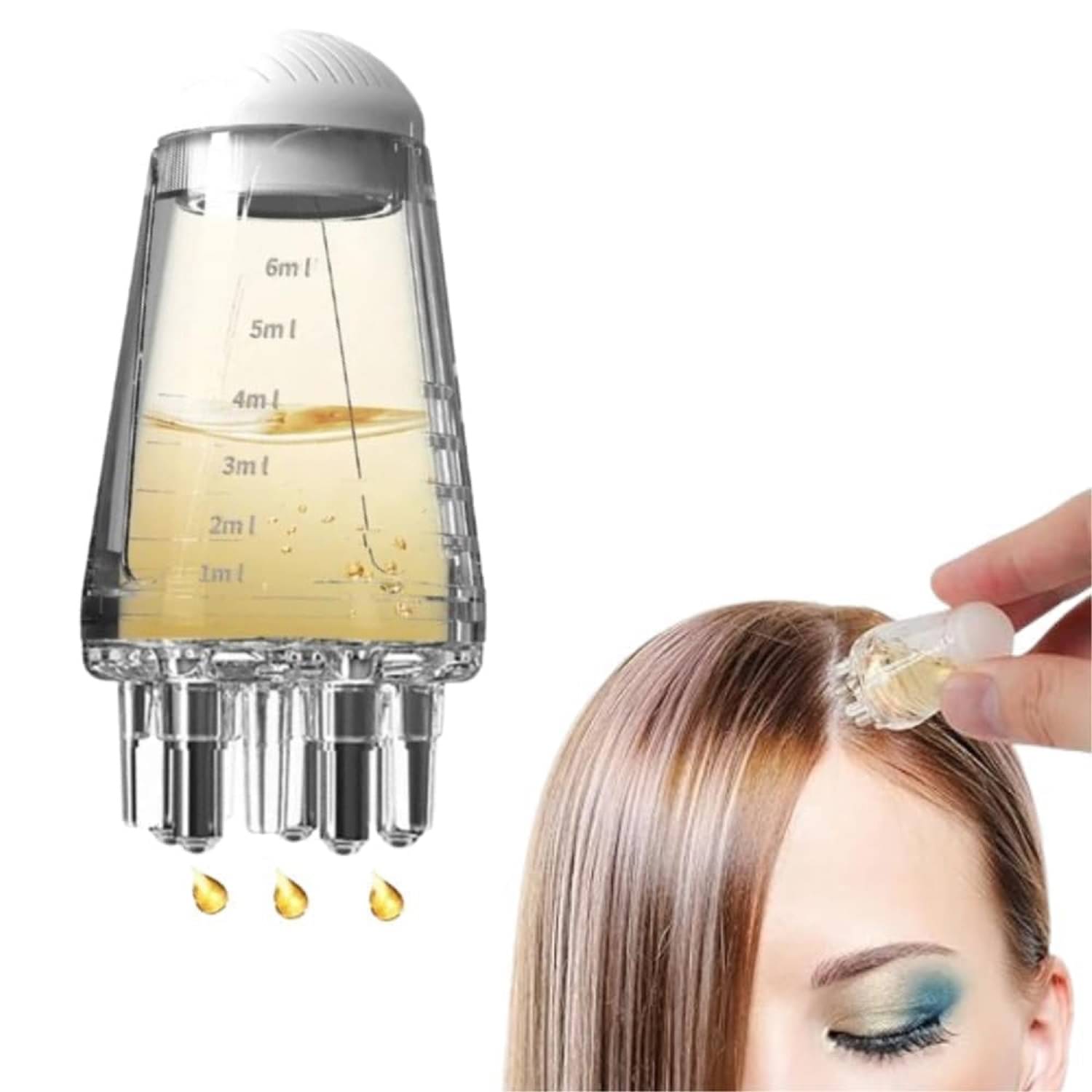 Hair Oil Applicator For Scalp, Hair Oil Essential Massage For Scalp, Anti-Leak, Salon Care Tool for Hair Growth & Anti-Hair Loss (6ML-Pack of 1) Hair Oil Applicator For Scalp, Hair Oil Essential Massage For Scalp, Anti-Leak, Salon Care Tool for Hair Growth & Anti-Hair Loss (6ML-Pack of 1)