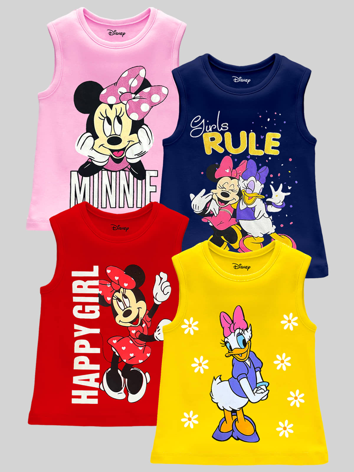 Kuchipoo Pack of 4 Girls Cotton Blend T-Shirt ( Multicolor 14 )