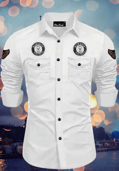 LENRIZA 100% Cotton Regular Fit Solids Full Sleeves Men's Casual Shirt - White ( Pack of 1 ) LENRIZA 100% Cotton Regular Fit Solids Full Sleeves Men's Casual Shirt - White ( Pack of 1 )