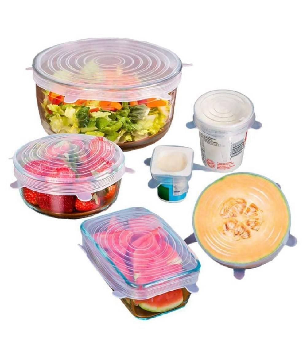 Magnique 6 Pcs Silicone Stretch Lids, Multi Size Reusable Silicone Lids Food And Bowl Covers Magnique 6 Pcs Silicone Stretch Lids, Multi Size Reusable Silicone Lids Food And Bowl Covers