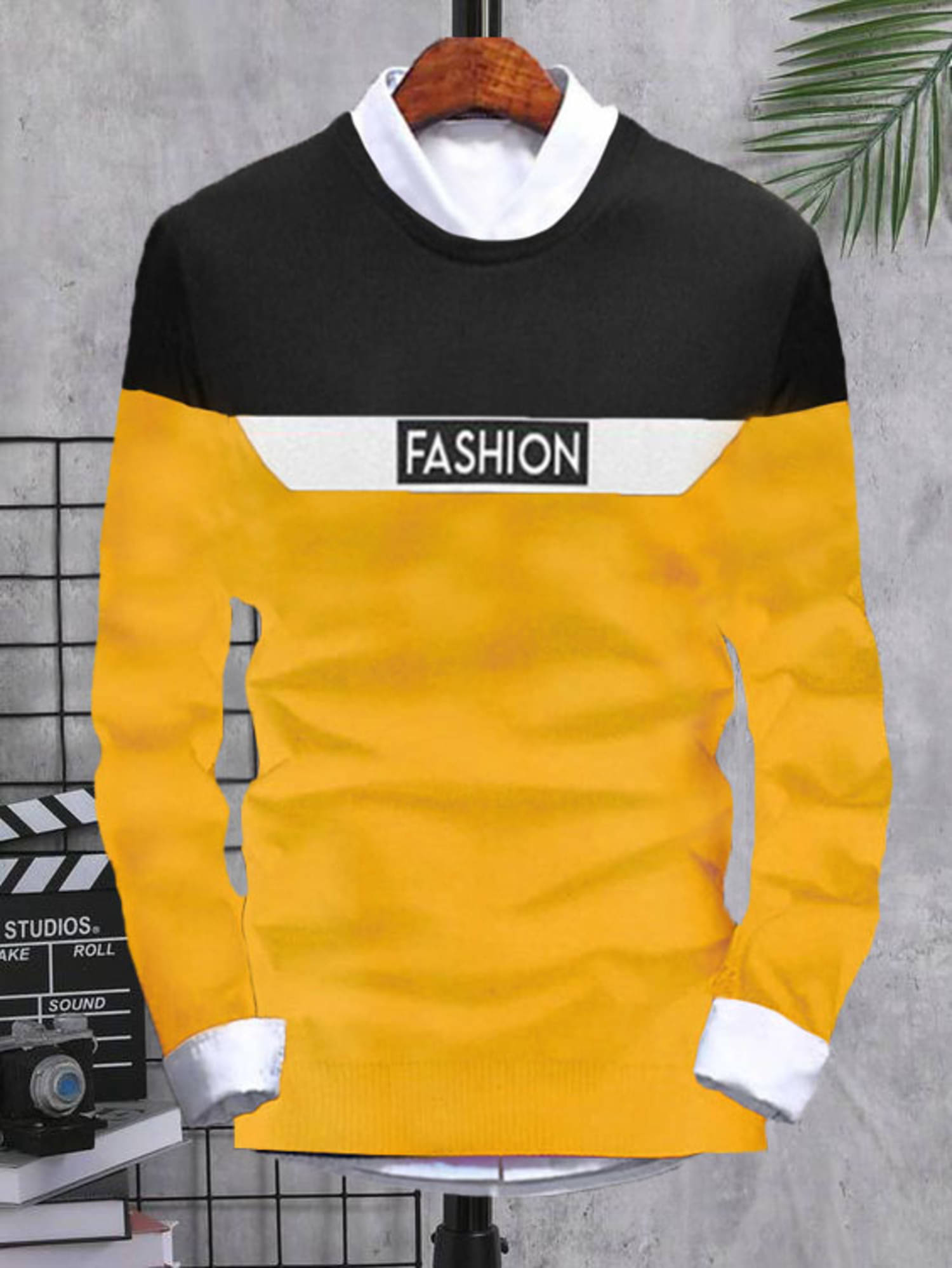 Try This Cotton Blend Regular Fit Colorblock Full Sleeves Men's Round T-Shirt - Yellow ( Pack of 1 ) Try This Cotton Blend Regular Fit Colorblock Full Sleeves Men's Round T-Shirt - Yellow ( Pack of 1 )