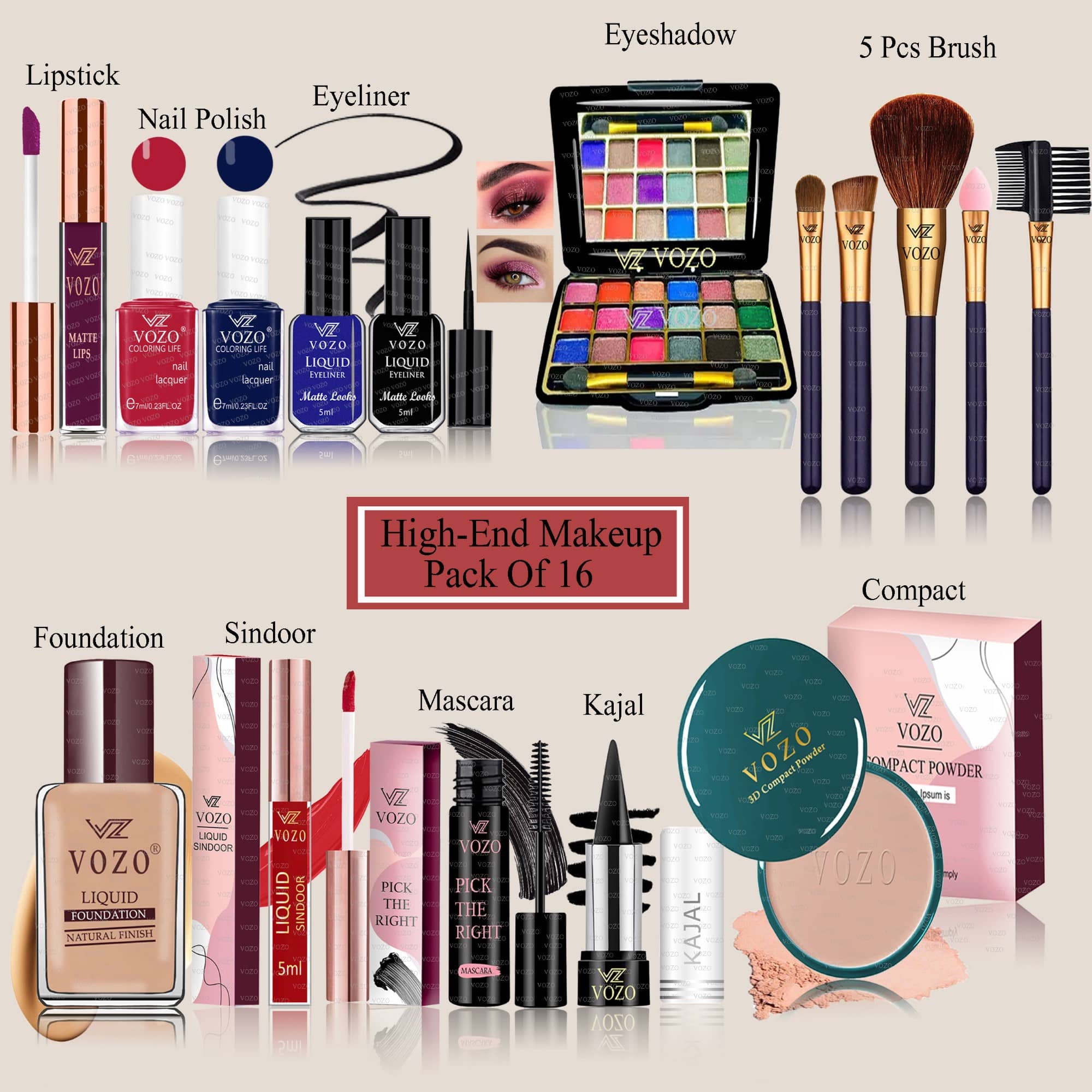 VOZO Makeup Kit ( 16 )