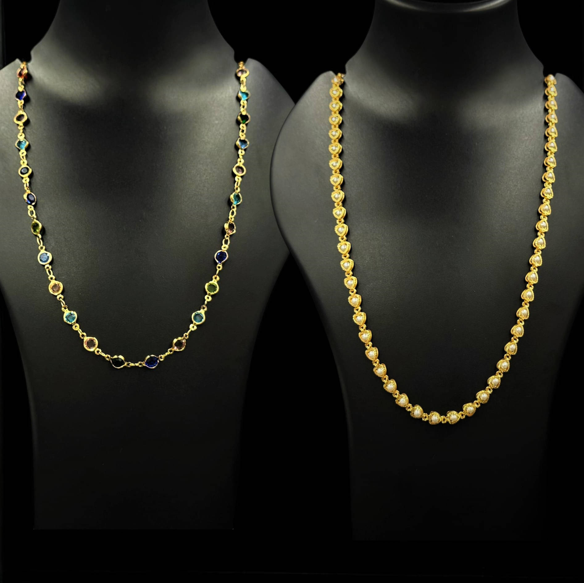 AKLINA Gold Plated Chains Combo ( Set of 2 ) AKLINA Gold Plated Chains Combo ( Set of 2 )