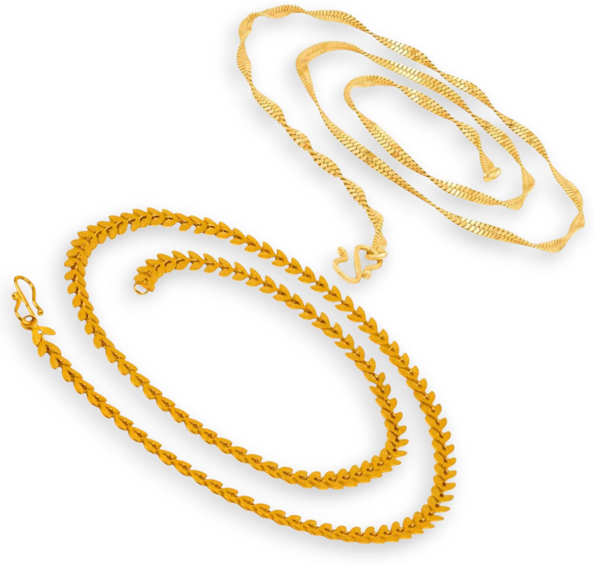     			AKLINA Gold Plated Chains Combo ( Set of 2 )