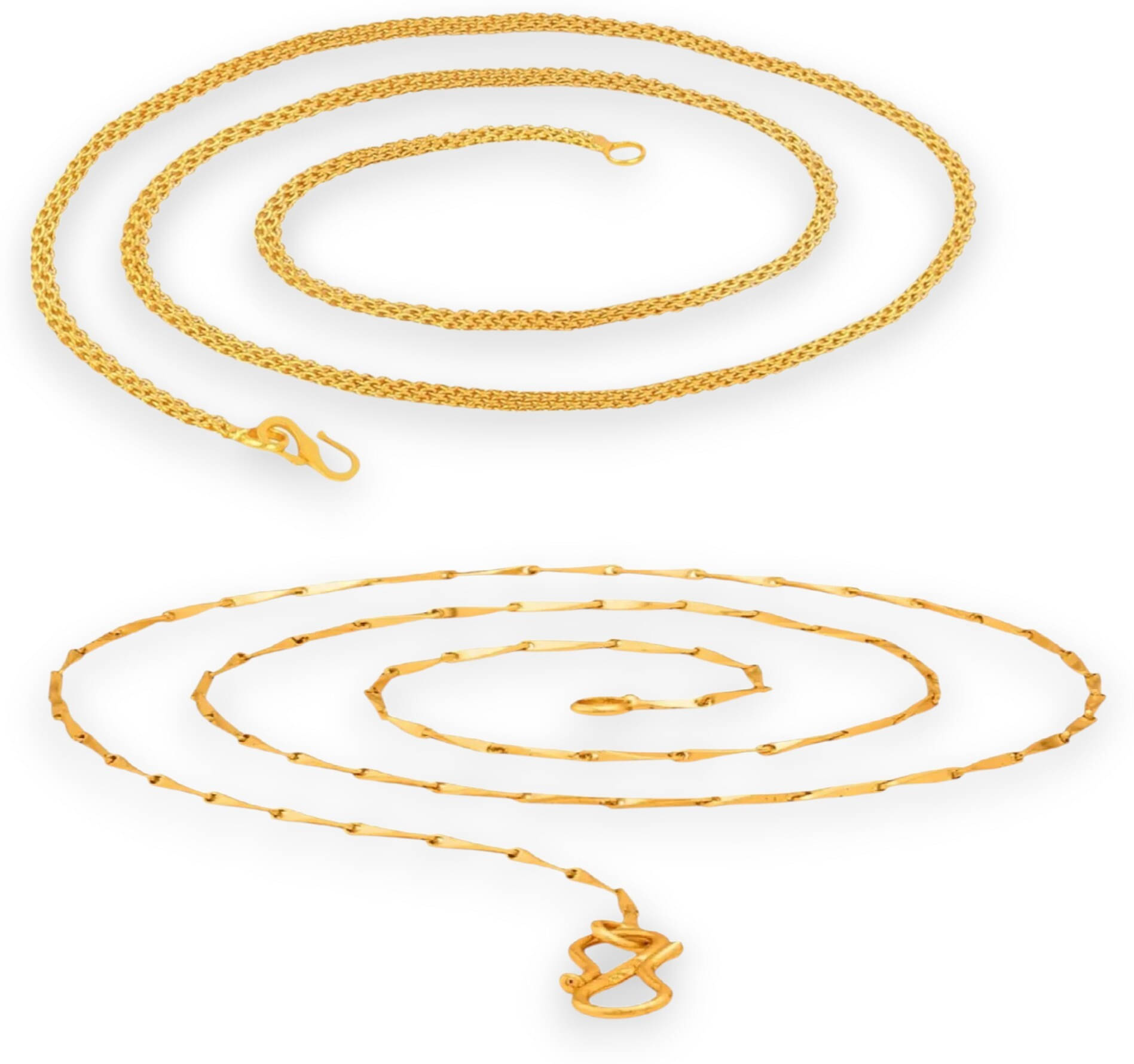 AKLINA Gold Plated Chains Combo ( Set of 2 )     			AKLINA Gold Plated Chains Combo ( Set of 2 )